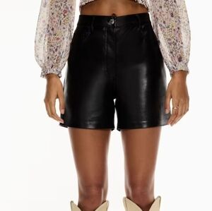 Wilfred Mercury High Waisted Vegan Leather Pleather Shorts, Size 12